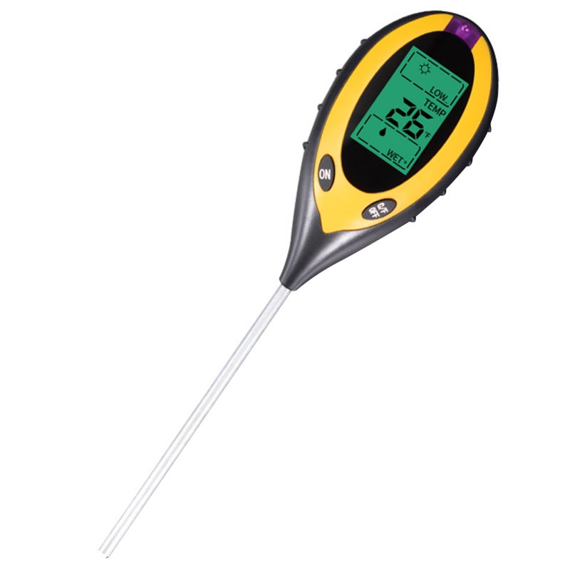Soil Tester: 4-in-1 LED Backlight Screen Soil Meter - Easy To Use Portable Soil Temperature Tester for Indoor Outdoor Garden Lawn Farm Plant Care - Image 1