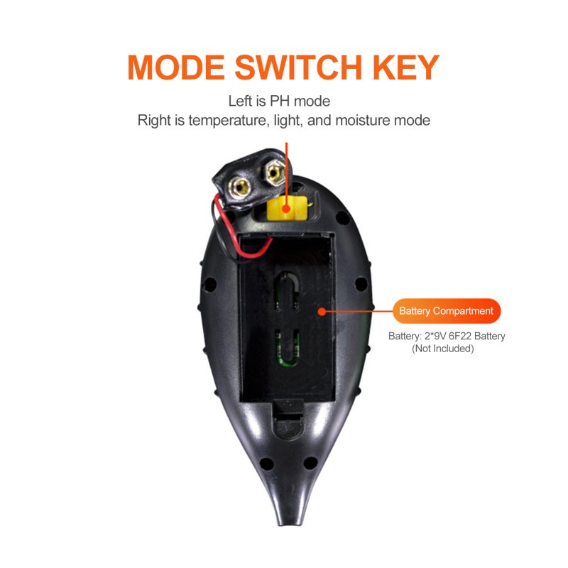 Soil Tester: 4-in-1 LED Backlight Screen Soil Meter - Easy To Use Portable Soil Temperature Tester for Indoor Outdoor Garden Lawn Farm Plant Care - Image 5