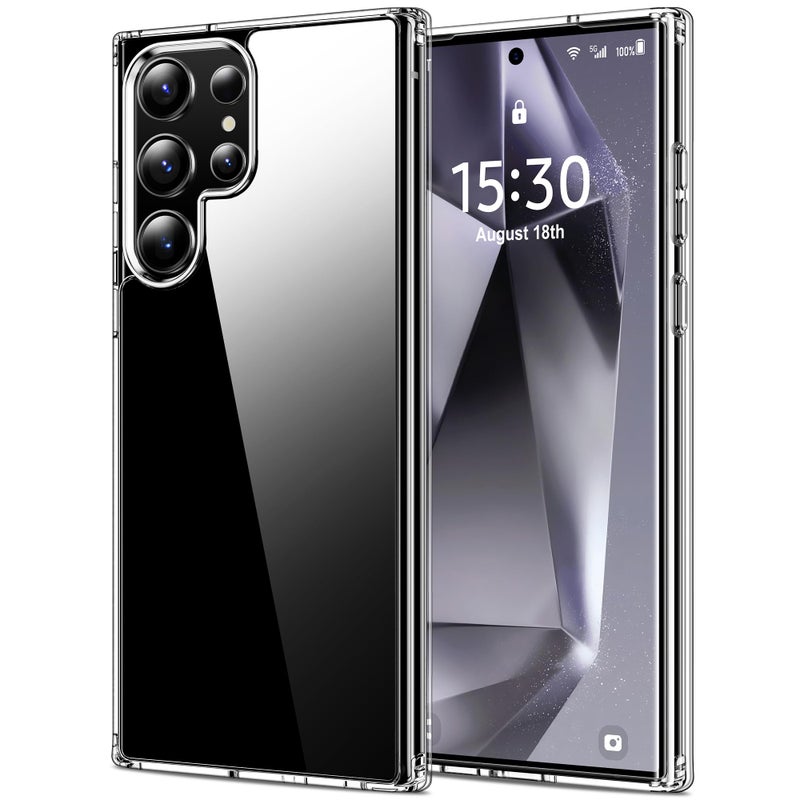 HOOMIL Case for Samsung Galaxy S24 Ultra 6.8-Inch, Non-Yellowing, Drop Protection, Anti-Scratch Transparent Hard Back Phone Cover - Crystal Clear - Image 1