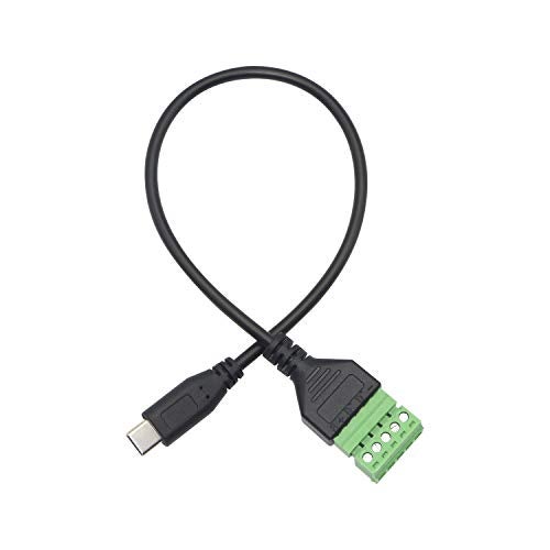 XMSJSIY USB C Terminal, Type C Male Screw Terminal Block Connector Solderless Pluggable 5P Block Extension Cord Transfer Data & Charging for Type-C Interface Devices (USB C Male) - Image 5