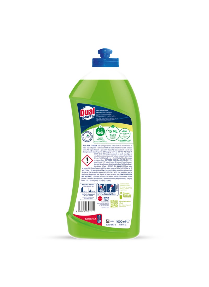 Dual Power Dishwashing Liquid Green Lemon - Image 2