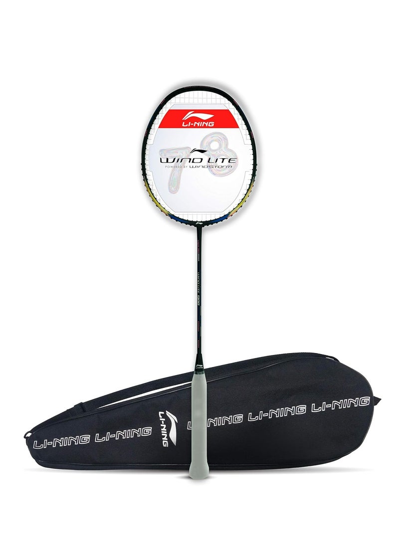 Li-Ning مضرب تنس الريشة Wind Lite Strung مع غطاء كامل مجاني (78 جرامًا. مدعوم من Windstorm) - Image 1
