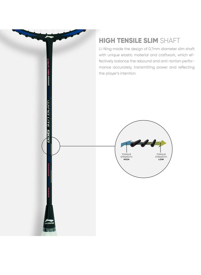 Li-Ning مضرب تنس الريشة Wind Lite Strung مع غطاء كامل مجاني (78 جرامًا. مدعوم من Windstorm) - Image 2