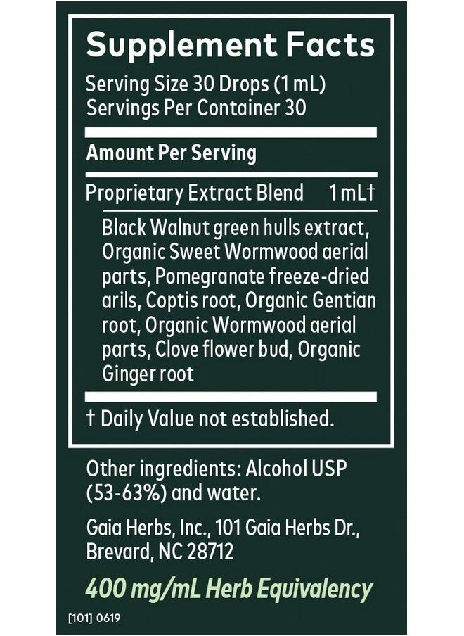 Gaia Herbs Wormwood Black Walnut Supreme 1 Fl Oz Liquid Extract  - Image 2