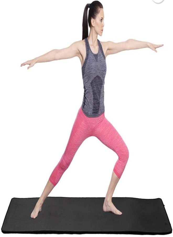 مورال بساط يوغا صديق للبيئة، مانع للانزلاق، بسماكة 6 مم، مناسب للتمارين الرياضية في الصالات الرياضية وعلى الأرضيات. بساط يوغا بسماكة 6 مم للرجال والنساء [متعدد الألوان] [قطعة واحدة] [6 مم] - Image 2