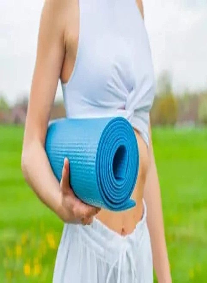 مورال بساط يوغا صديق للبيئة، مانع للانزلاق، بسماكة 6 مم، مناسب للتمارين الرياضية في الصالات الرياضية وعلى الأرضيات. بساط يوغا بسماكة 6 مم للرجال والنساء [متعدد الألوان] [قطعة واحدة] [6 مم] - Image 1