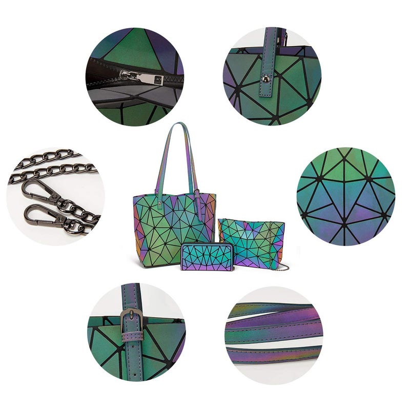 YTL Women Fashion Handbags Wallet Tote Bag Shoulder Bag Top Handle Satchel Purse Set 3pcs - Image 3