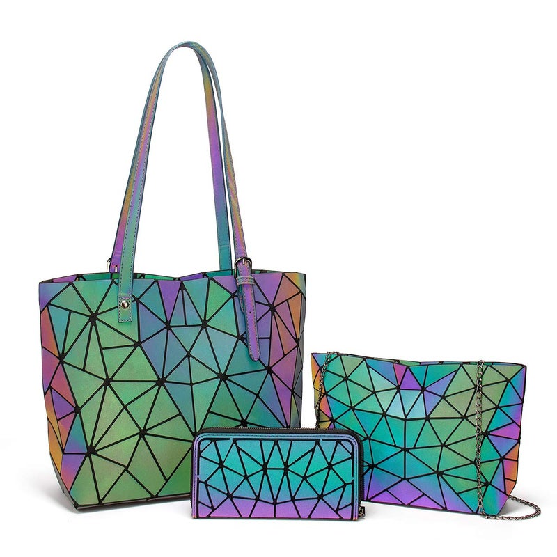 YTL Women Fashion Handbags Wallet Tote Bag Shoulder Bag Top Handle Satchel Purse Set 3pcs - Image 1