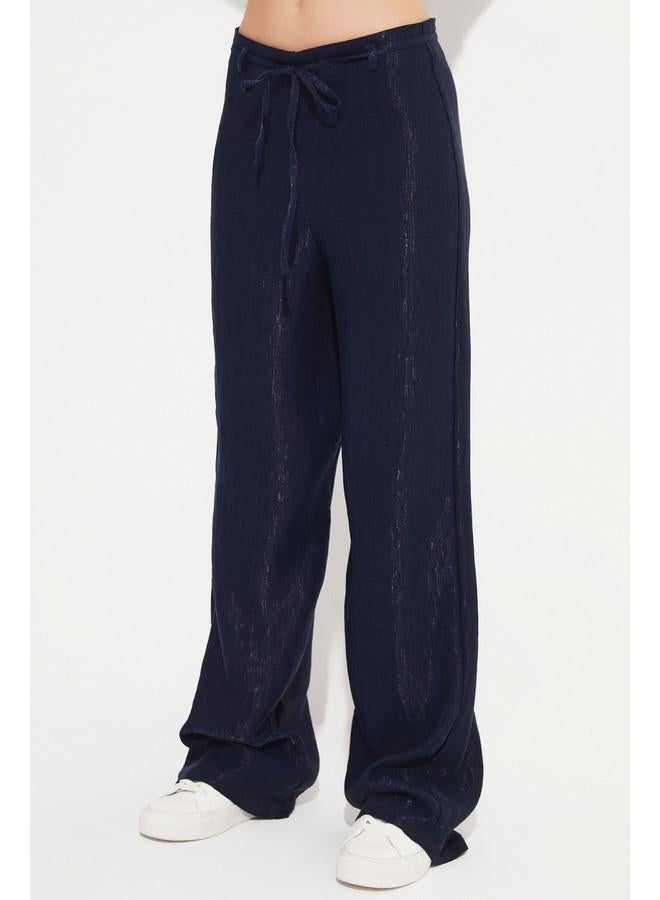 جون طقم بنطلون وبلوزة نسائي فيسكوز من جوني - كحلي - Image 5