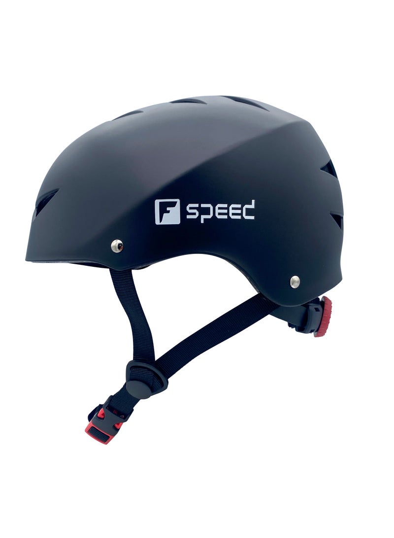 FSPEED Helmet for Electric Scooters Skateboard and Bicycle Riders Small Size ( Black)  - Image 3
