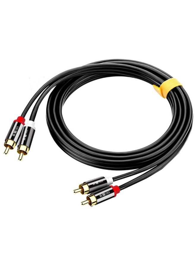 BURAQ JINGHUA 2RCA Double Lotus Plug Audio Cable Left/Right Channel Stereo Amplifier Connection Wire, Length: 10m  - Image 1