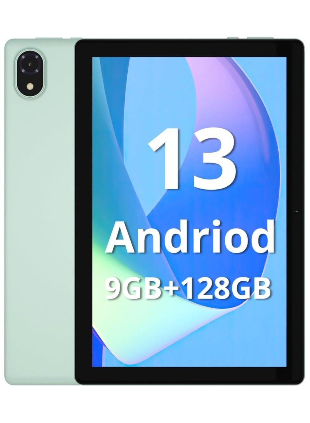 DOOGEE U10 WiFi 6 Tablet, 9GB RAM + 128GB ROM (TF 1TB) Android 13 Tablet, Quad-Core 2.0 GHz, 10.1 Inches | Google GMS | BT 5.0 | WiFi-6 | Widevine L1 | 5060mAh | 1280 x 800 | 8MP + 5 MP. , Green