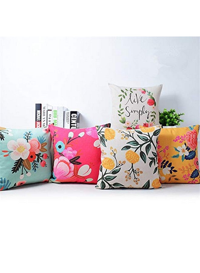 AEROHAVEN Set of 5 Designer Decorative Throw Pillow/Cushion Covers - CC122 - (18 x 18 Inch) - Image 1