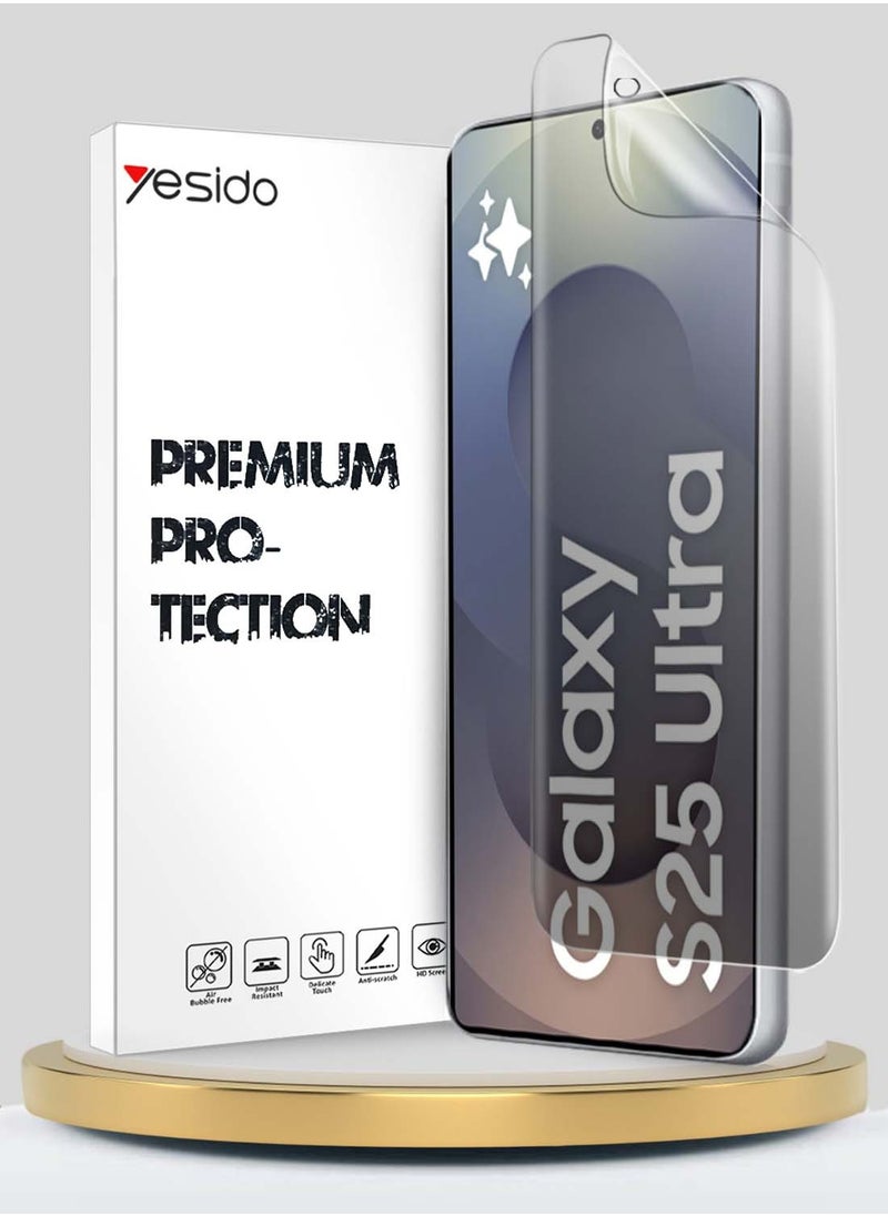Yesido Samsung Galaxy S25 Ultra 2025 Yesido Premium Hydrogel Film Thin and Flexible Screen Protector - Clear  - Image 1