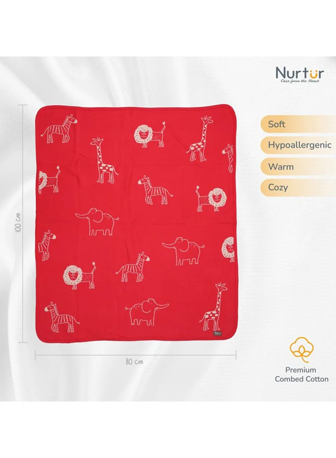 Nurtur Soft Baby Blankets For Boys And Girls 100% Combed Cotton Lightweight Fleece