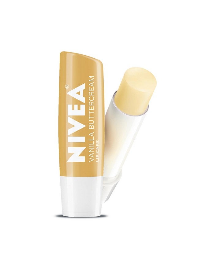 NIVEA Vanilla Buttercream Lip Care - All Day Moisturizing Lip Balm for Soft Lips - Pack of 4
