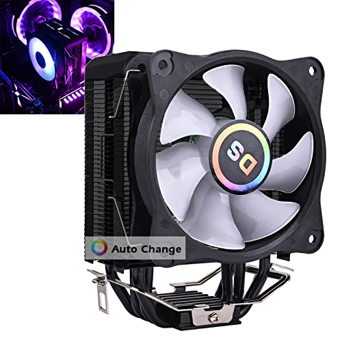 DS leddess DS 4 Copper CPU PWM Fan, CPU Cooler LED Addressable RGB Fan with Anodized Gun-Metal Black for Intel LGA1200/1151/1366 (1000-2200RPM, Auto Changer Color, C Series) - Image 4
