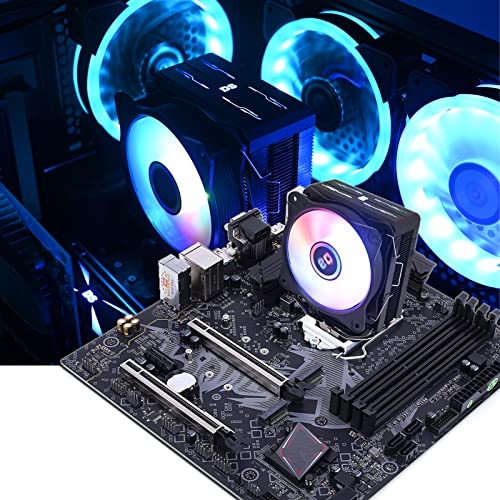 DS leddess DS 4 Copper CPU PWM Fan, CPU Cooler LED Addressable RGB Fan with Anodized Gun-Metal Black for Intel LGA1200/1151/1366 (1000-2200RPM, Auto Changer Color, C Series) - Image 3