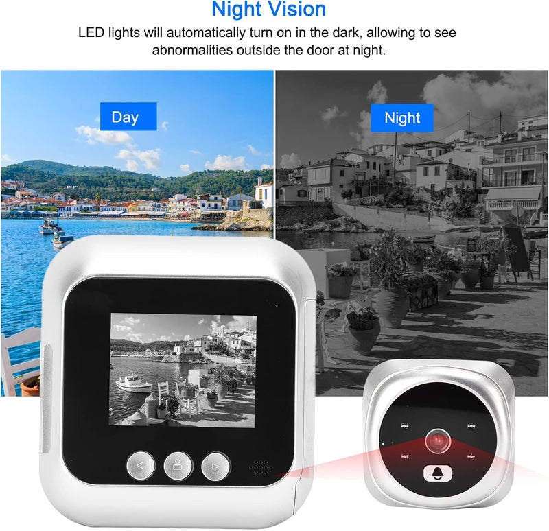 comfrt Door Peephole Camera, 2.8in Smart Video Doorphone Peephole Doorbell Viewer with 135° Wide Angle， Night Vision 720P for Household - Image 4