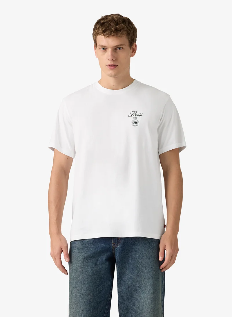 ليفايز تي شيرت بياقة دائرية بقصة مريحة