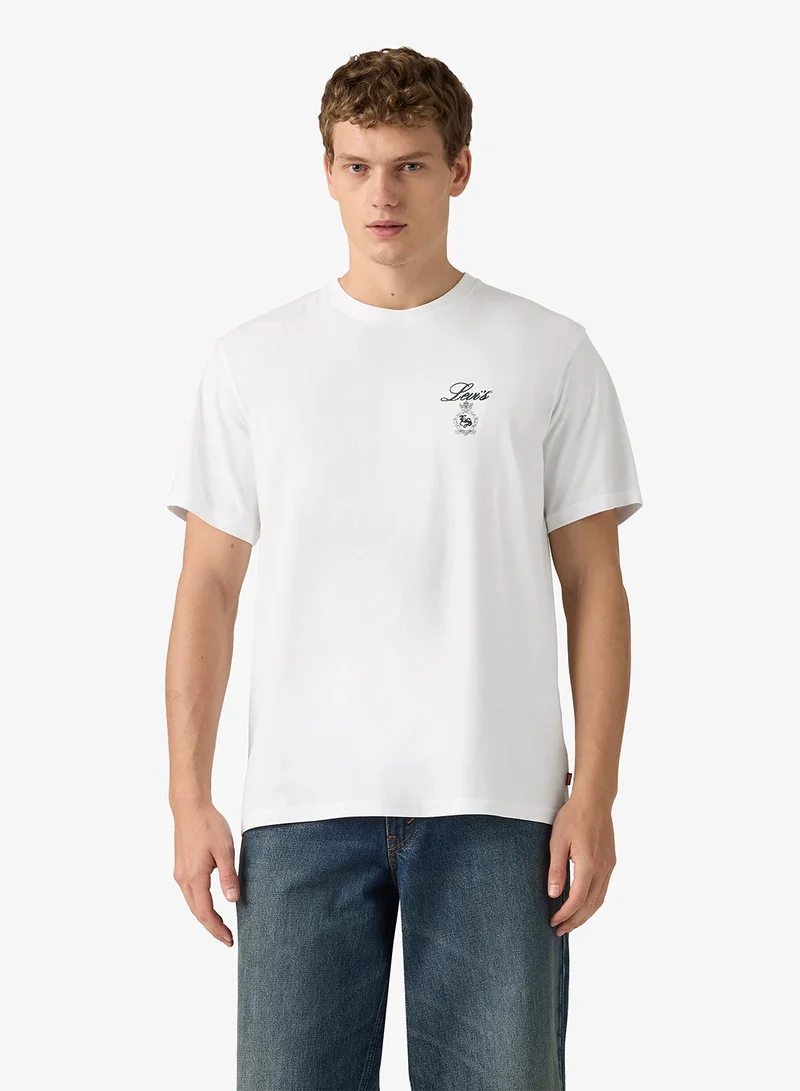 ليفايز تي شيرت بياقة دائرية بقصة مريحة