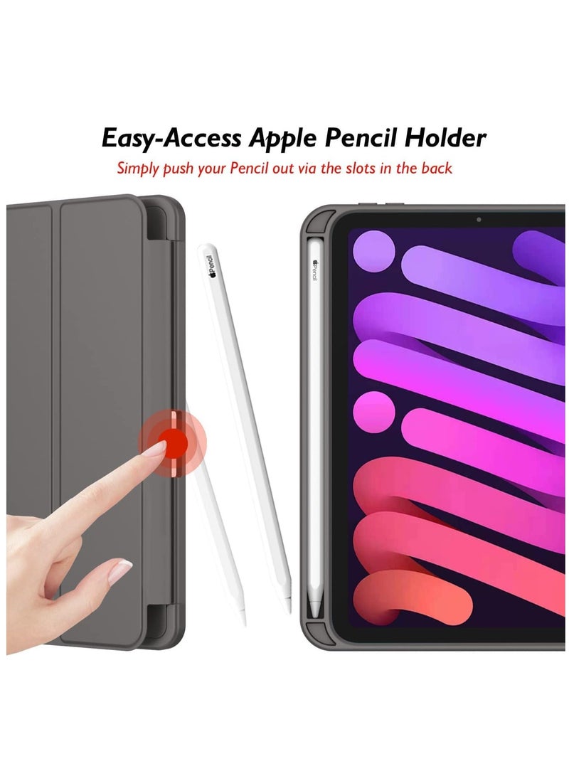 ELTRAZONE NEW Smart Case with Pencil Holder for iPad Mini 6 – Trifold Stand, Soft TPU Back, Auto Wake/Sleep, Dust Proof, Anti-Fingerprint, Heavy Duty Protection, Slim & Stylish Case for iPad Mini 6 - Image 2