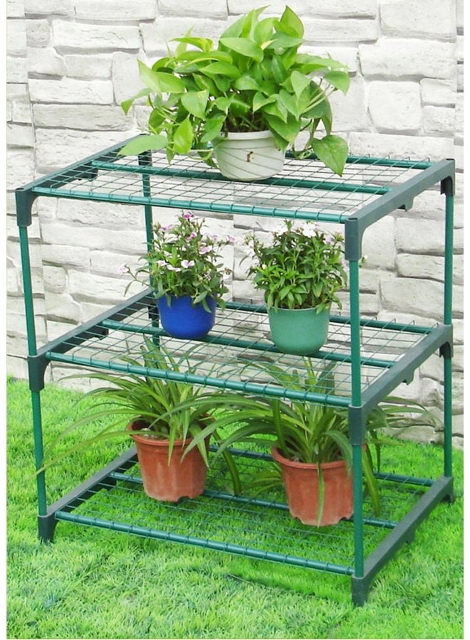 Zenport SH3222A 3-Tier Greenhouse Plant Growing Rack, Black - Image 2