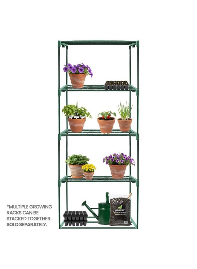 Zenport SH3222A 3-Tier Greenhouse Plant Growing Rack, Black - Image 5