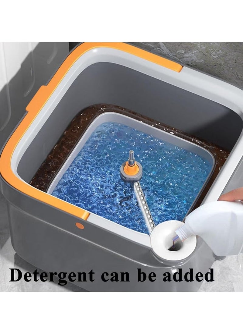 ELTRAZONE Spin Mop and Bucket Set with Adjustable Stainless Steel Handle, Self-Wringing 360° Rotating Square Mop-Head – Easy to Use, Effective for All Floor Types, Ideal for Home Cleaning - Image 4
