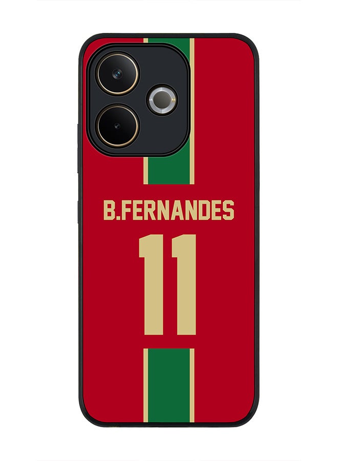 Stylizedd For Oppo A5 Pro 5G / A5 Pro 4G / 5G Case,Slim fit Camera Protection, Shockproof Thin Phone cover  - Football  Portugal, B.Fernandes - Image 1