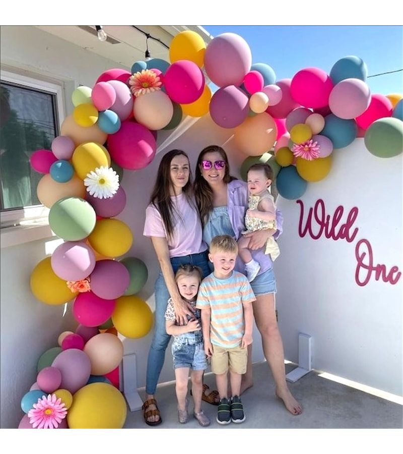 146Pcs Balloon Wreath Arch Set Rose Red Lemon Yellow Beige Party Decor - Image 2
