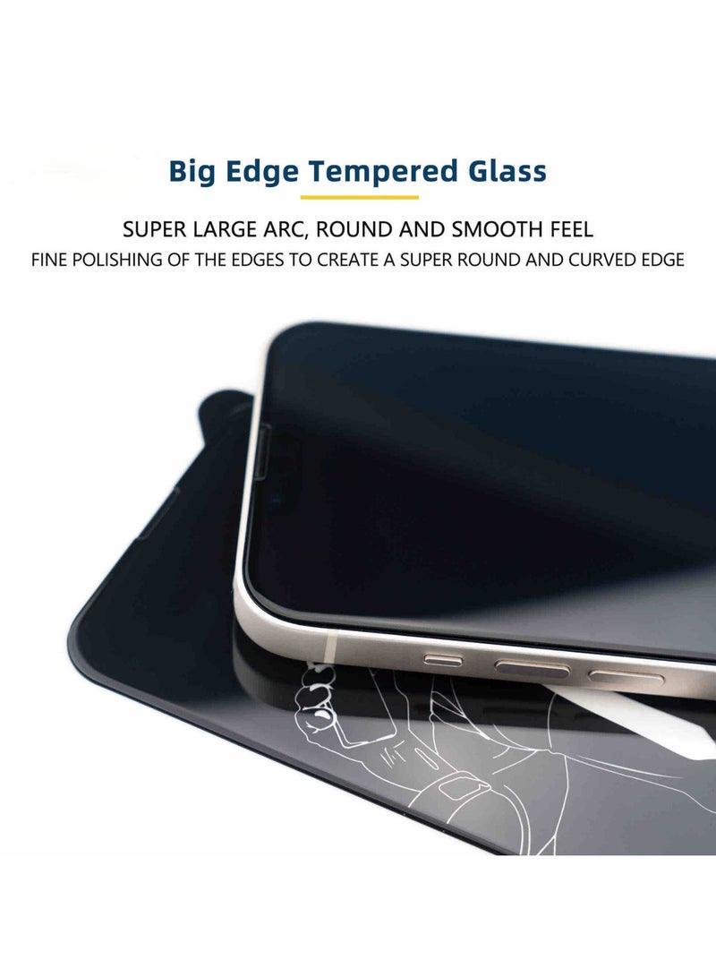 واقي شاشة شفاف ممتاز متوافق مع iPhone 16 Pro، زجاج مقسى 9H مع مجموعة التثبيت، خالٍ من الفقاعات، مضاد للتجسس، مقاوم للخدش، زجاج مضاد لبصمات الأصابع (سلسلة الياقوت) - Image 2