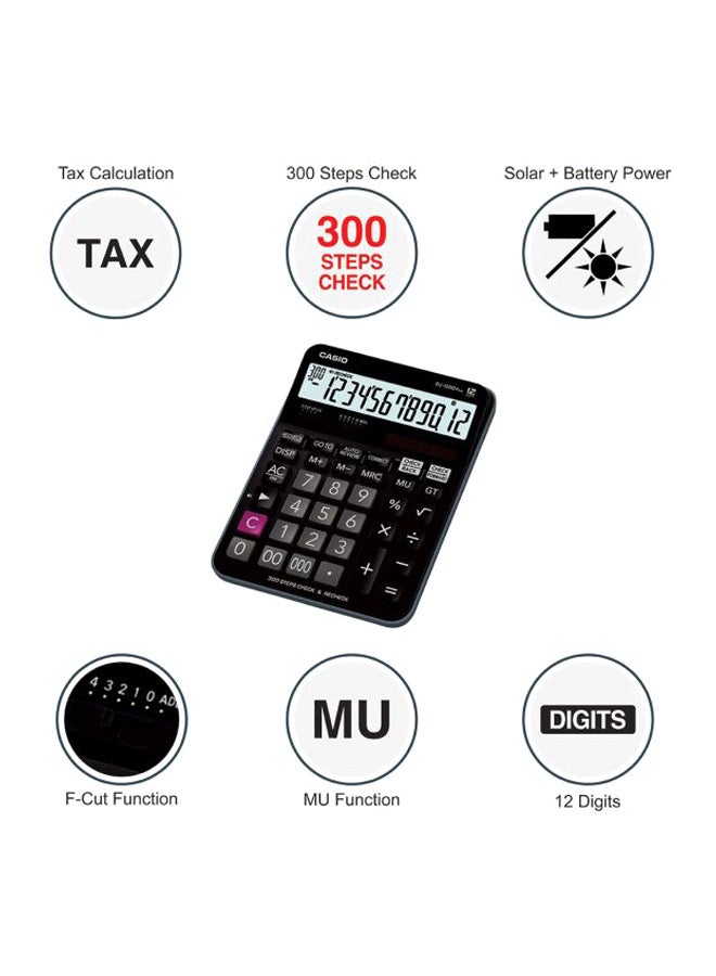 CASIO 12-Digit Desktop Calculator Black - Image 2