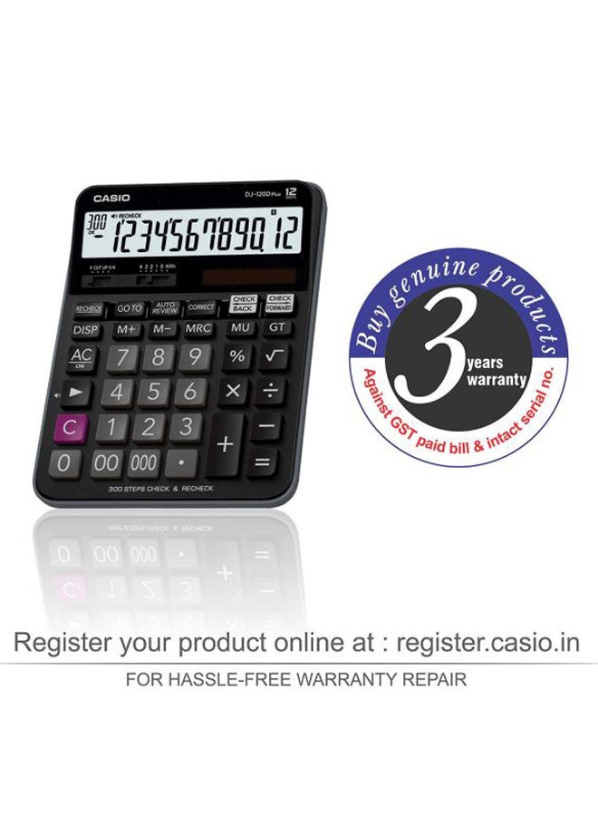 CASIO 12-Digit Desktop Calculator Black - Image 4