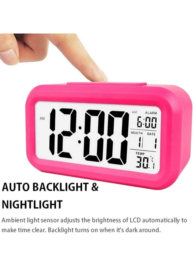 Toshionics Digital LCD Display Alarm Clock with Snooze Date Temperature  - Image 4