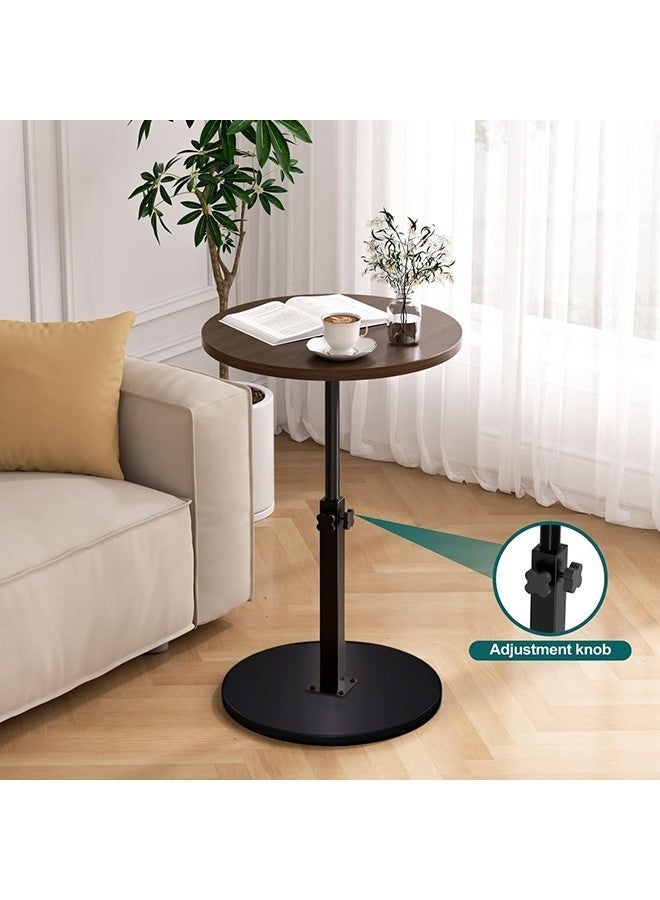 WALALLA Adjustable Side Table, Round End Table, Small Bedside Table, Mid Century Modern Nightstand for Living Room, Bedroom, Corners and Office - Image 5