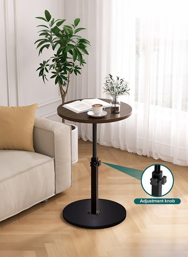 WALALLA Adjustable Side Table, Round End Table, Small Bedside Table, Mid Century Modern Nightstand for Living Room, Bedroom, Corners and Office - Image 1