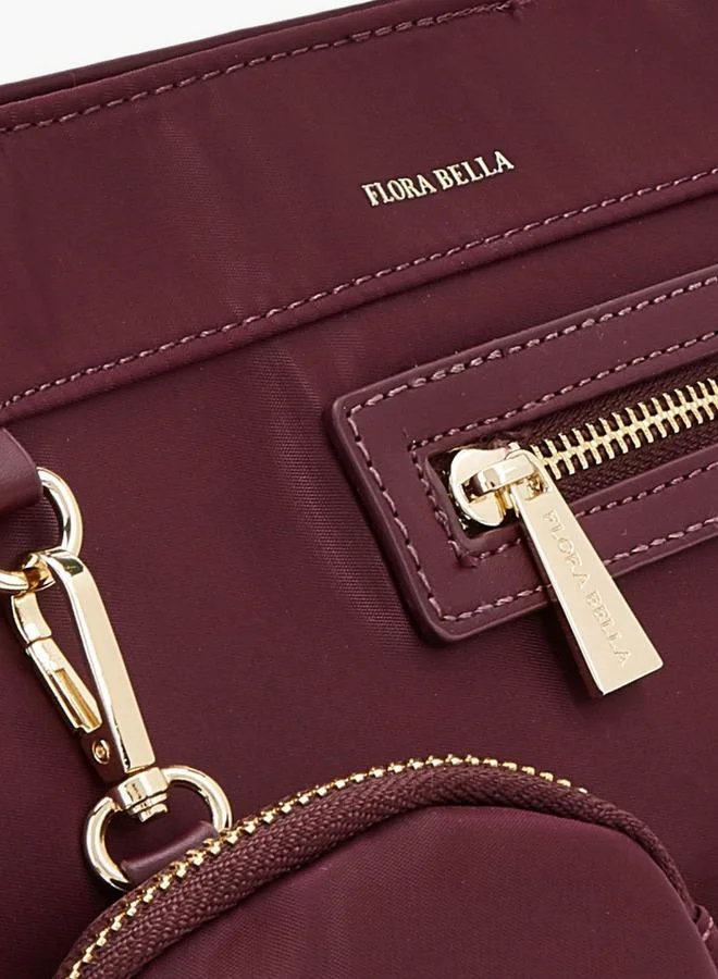 Flora Bella By Shoexpress BURGUNDY Solid Tote Bag With Double Handle for Women | Best Price UAE