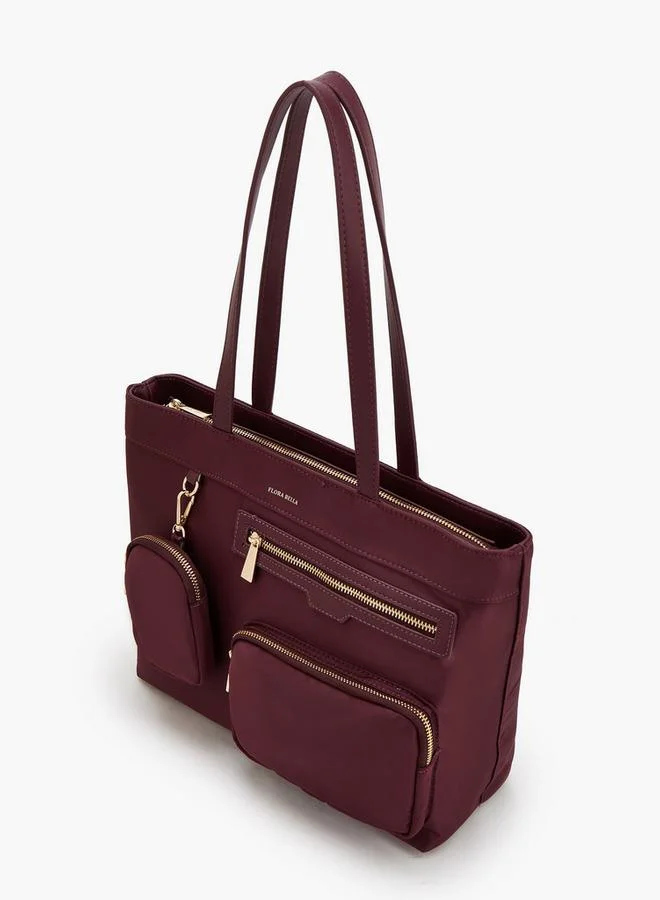 Flora Bella By Shoexpress BURGUNDY Solid Tote Bag With Double Handle for Women | Best Price UAE