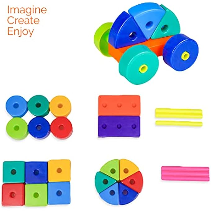 BUILDING BLOCK TOYS FOR KIDS.AGE(2 TO 6) MULTICOLOUR (ACTIVE BLOCKS JUNIOR) - Image 2
