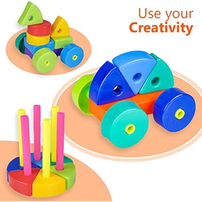 BUILDING BLOCK TOYS FOR KIDS.AGE(2 TO 6) MULTICOLOUR (ACTIVE BLOCKS JUNIOR) - Image 3