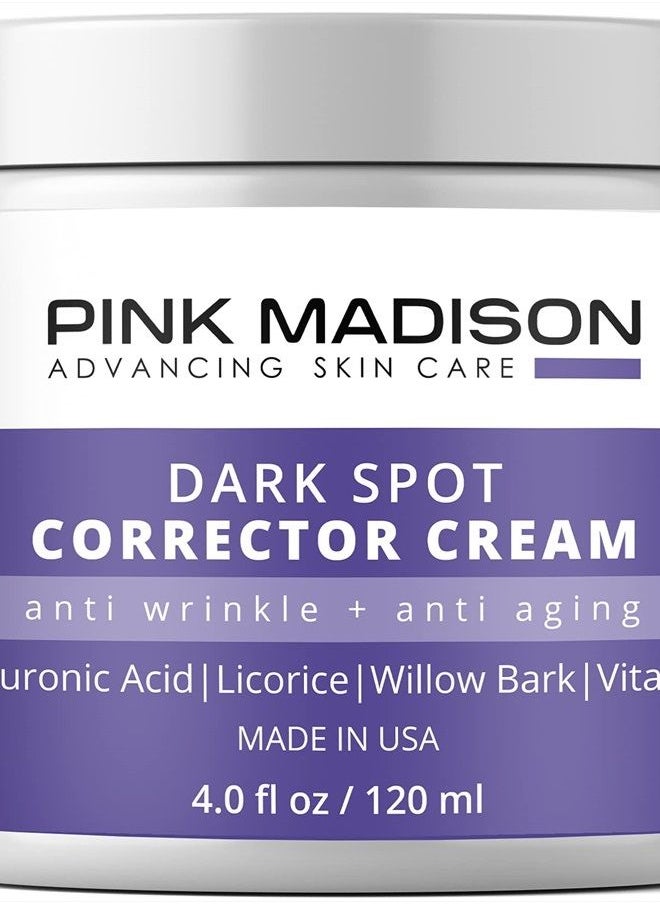 Pink Madison - Anti Aging Dark Spot Corrector Cream for Face & Body - Made in USA - Skin Nourishing Age Spot Remover Women Men 4 OZ - Image 1