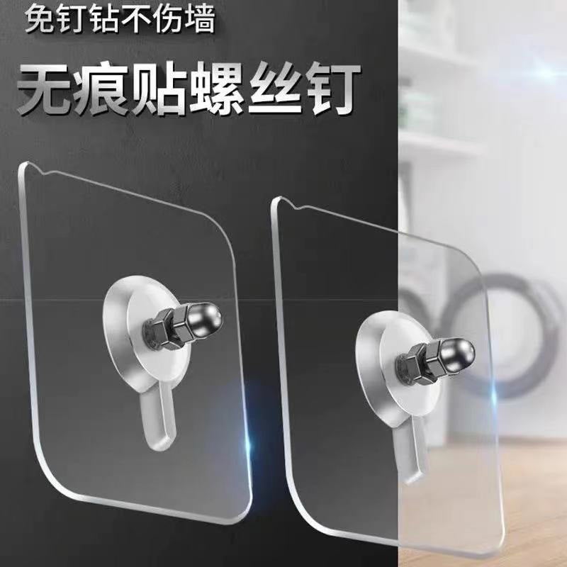 Punch-free Transparent Seamless Hook Multi-functional Household Seamless Patch Claw Buckle Strong Adhesive Hook Female Buckle Coat Hook 6x 6 turnbuckle
