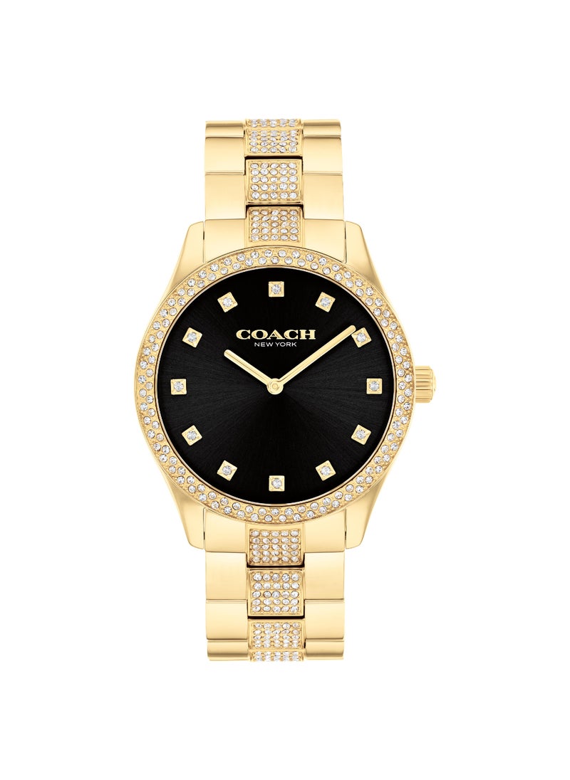 COACH - COACH WATCHES ROUND ANALOG UNISEX'S BLACK CASE WATCH - 14400035 - Image 1