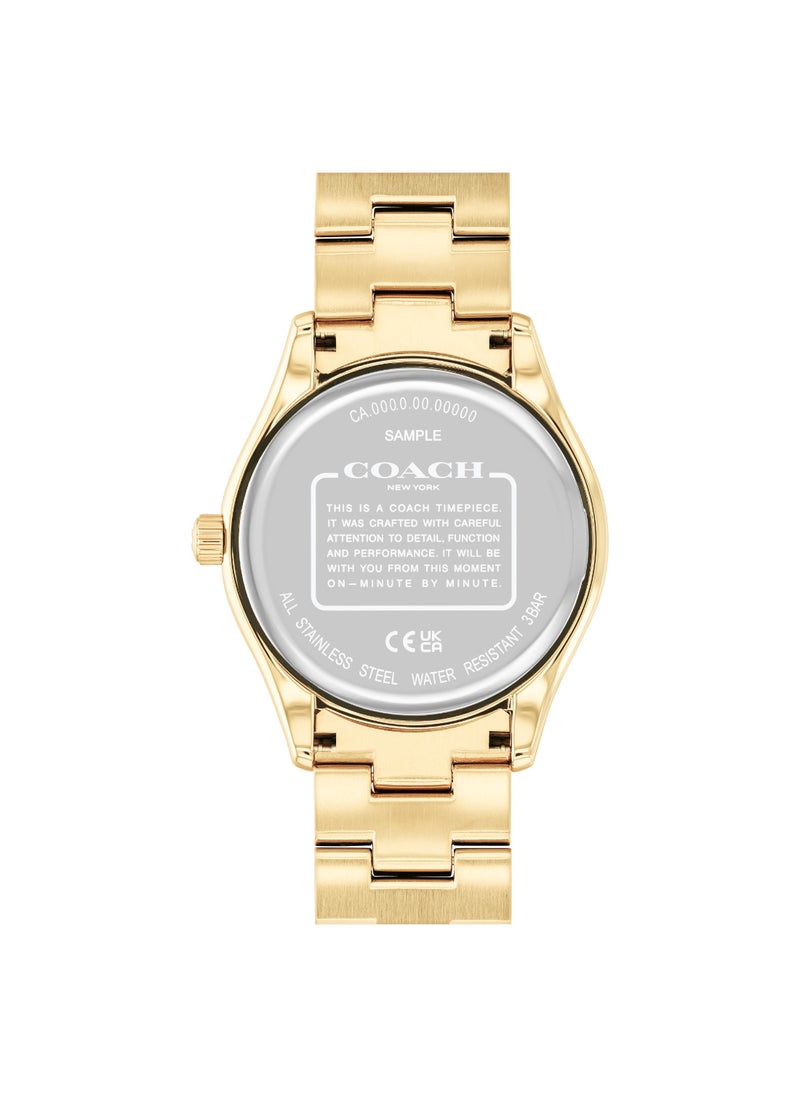 COACH - COACH WATCHES ROUND ANALOG UNISEX'S BLACK CASE WATCH - 14400035 - Image 1