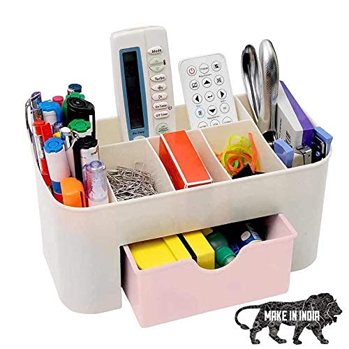 DecoLogy Cosmetics Storage Box, Cosmetic Make Up Organiser Display Table Desktop Storage Stand, Cosmetic Drawer Type Storage Box Case Holder Brush Pen Jewelry Organizer Saving Space (Pack of 1) - Image 3