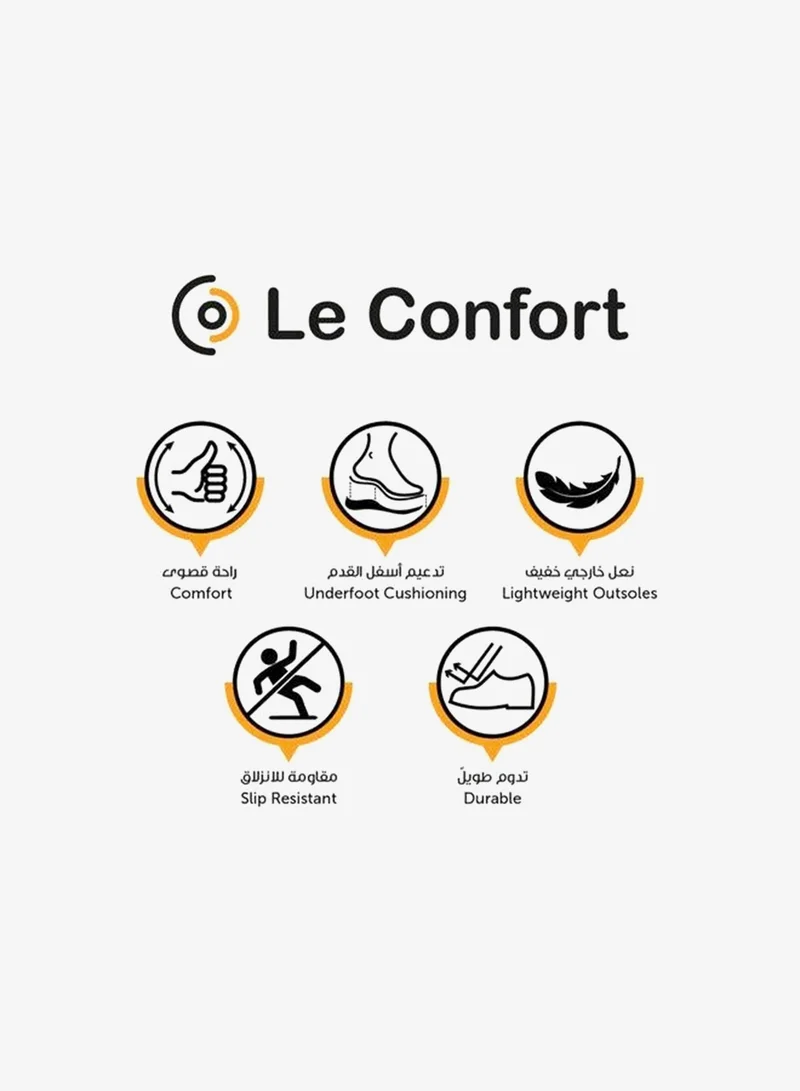 Le Confort BROWN Women Monogram Print Slip-On Loafers with Wedge Heel for Women | Best Price UAE