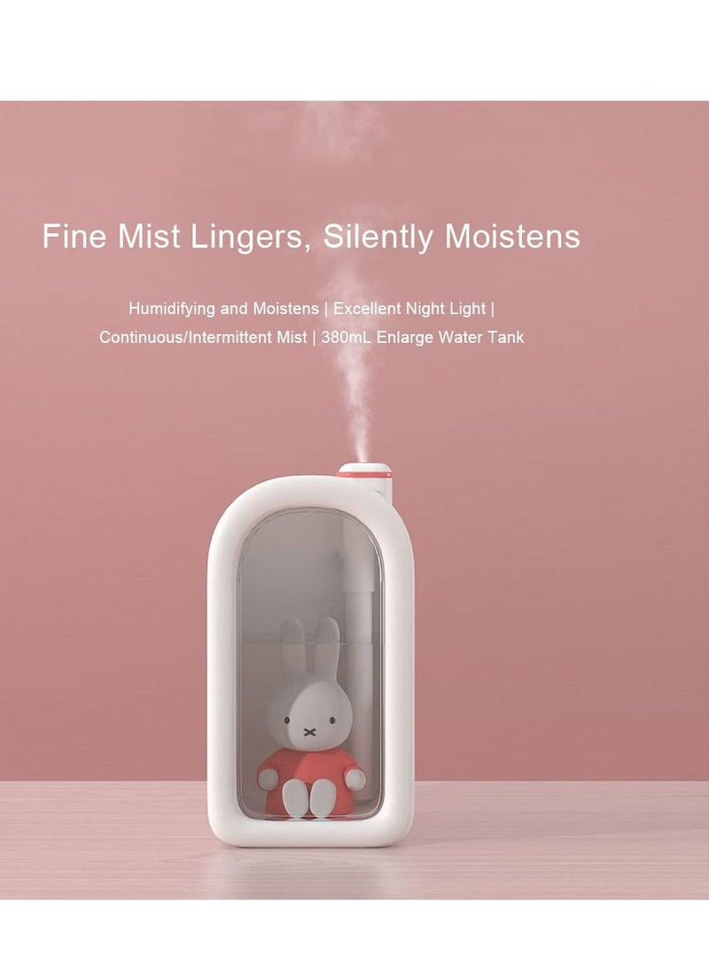Y&D Cool Mist USB Humidifier - Ultrasonic Quiet Humidifiers, Mini Cute with Night Light, 380ml Humidifiers for Bedroom/Babies Nursery/Office,Waterless Auto Shut-off - Image 3