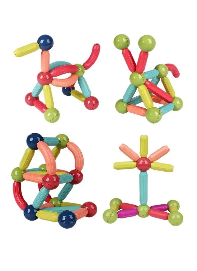 Montessori Baby Safety Sticks Blocks Building Set Magnetic Balls&Rods STEM 42 PCS  - Image 2