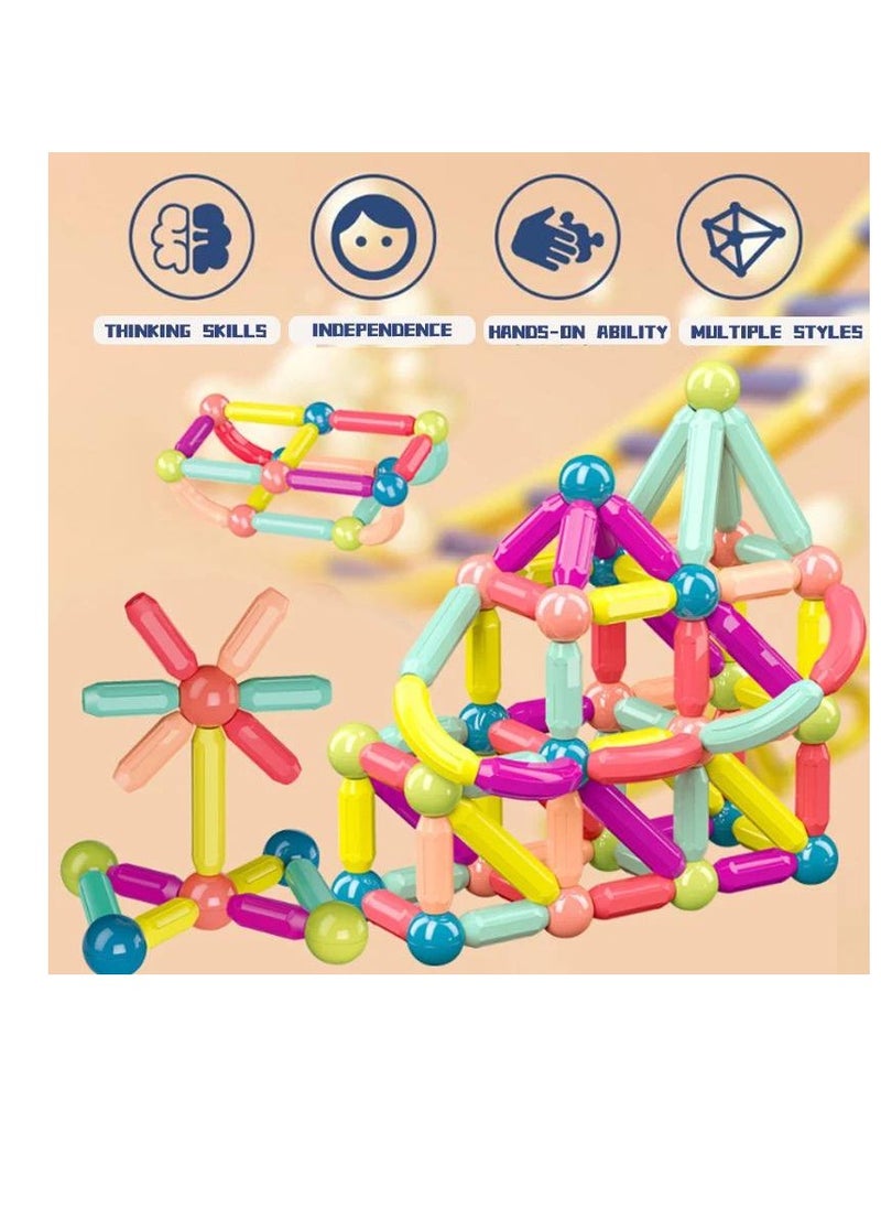 Montessori Baby Safety Sticks Blocks Building Set Magnetic Balls&Rods STEM 42 PCS  - Image 3